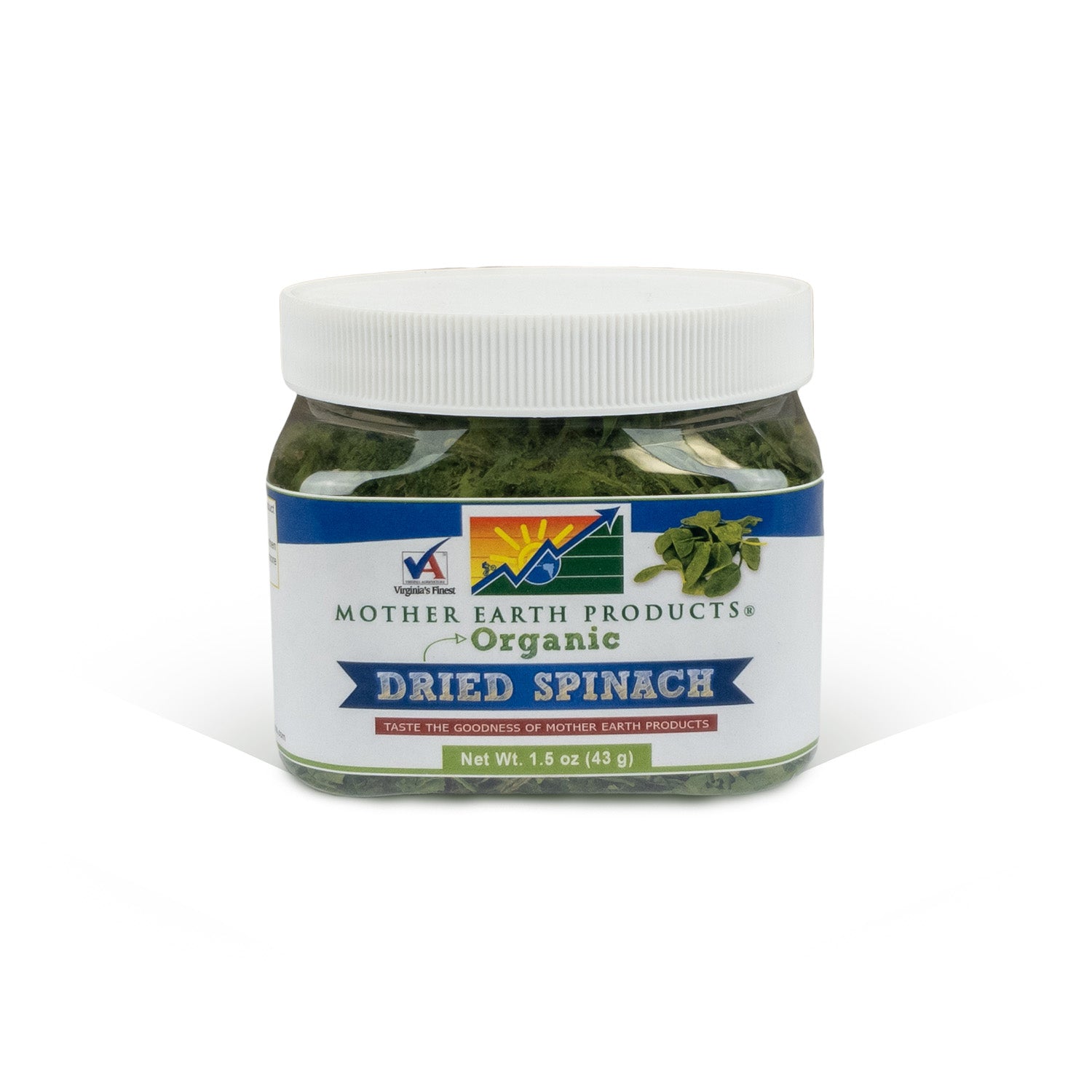 Organic Dried Spinach 2 Cup Jar
